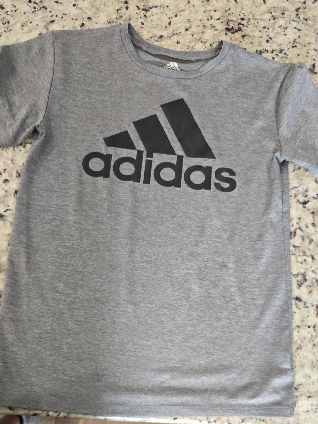 Adidas Gray Short-Sleeve Logo Tee